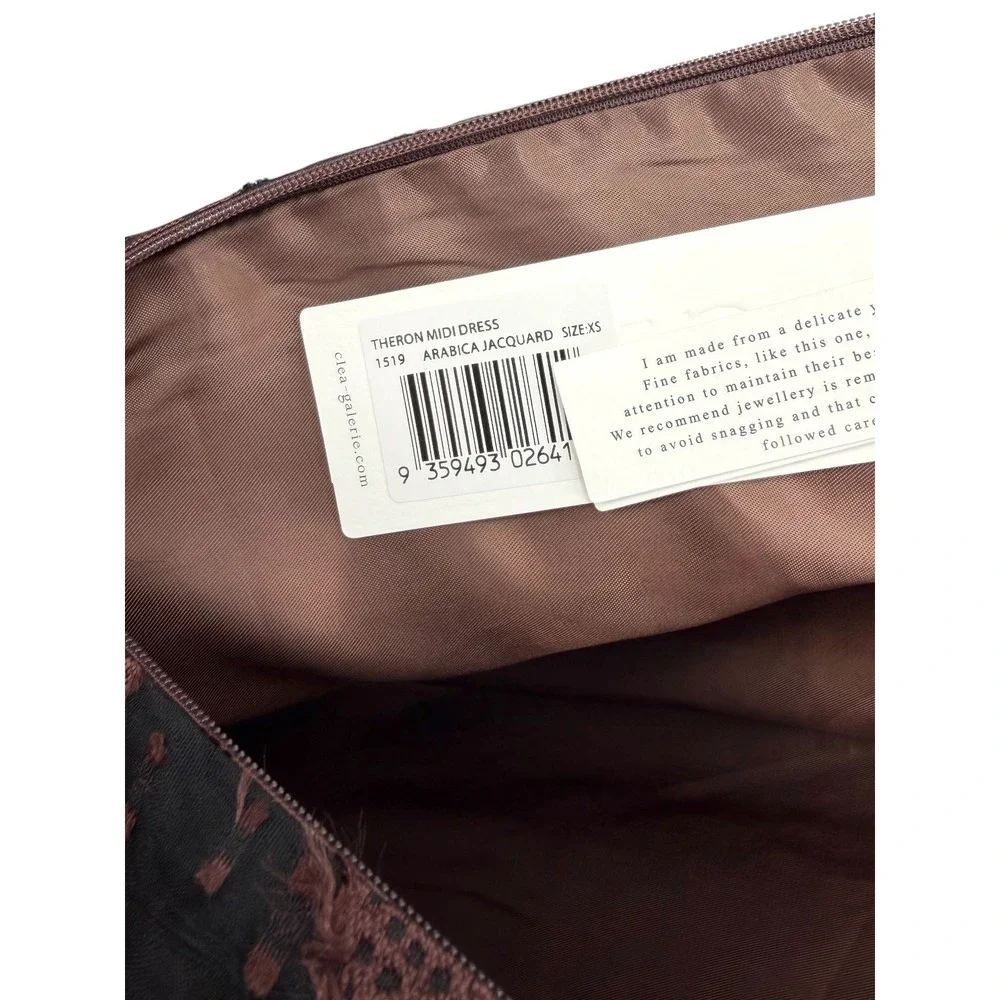 NWT CLEA Theron Midi Dress in Arabica Jacquard $775 - Size XS